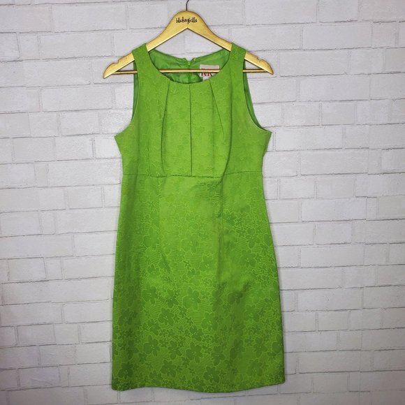 R & K Dresses & Skirts - R & K Green Mod 60s Floral Shift Dress